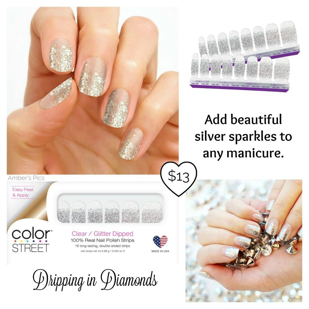 Dripping in Diamonds Color Street Nail Polish Strips